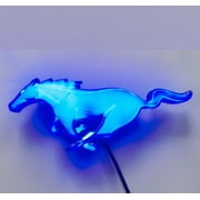 2015-2024 Mustang Lighted Grille Emblem, Black with Blue LED