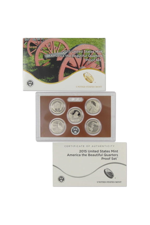 2015 America the Beautiful Quarter Clad Proof Set U.S. Mint OGP COA