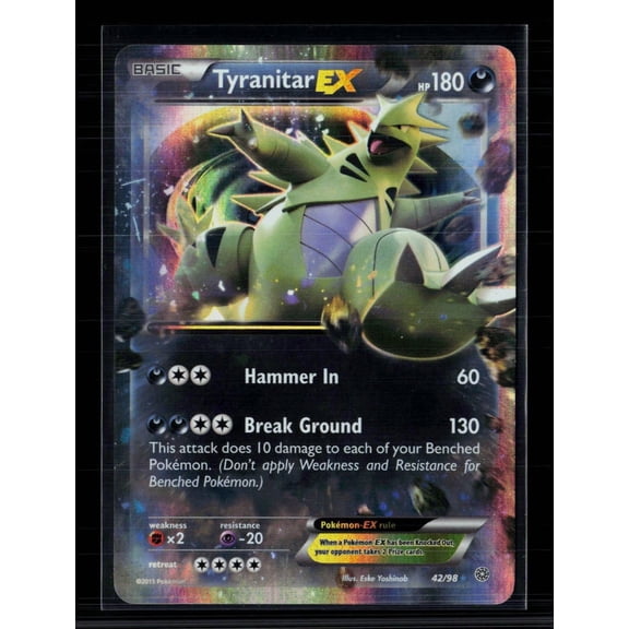 2015 Ancient Origins Tyranitar EX Holo Rare #42/98