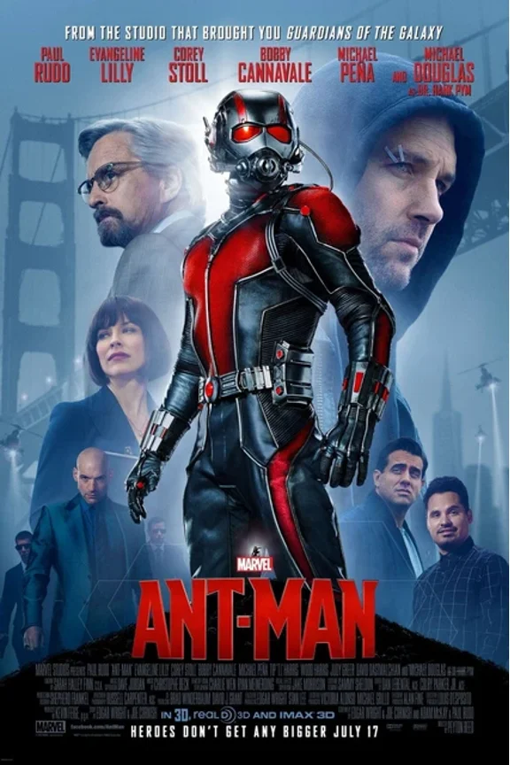 2015 Ant-Man Movie Poster Marvel Paul Rudd Scott Lang Michael Douglas UNFRAMED PAPER POSTER