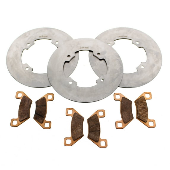 2015 Arctic Cat XR 500 Front and Rear Brake MudRat Rotors and Brake Pads