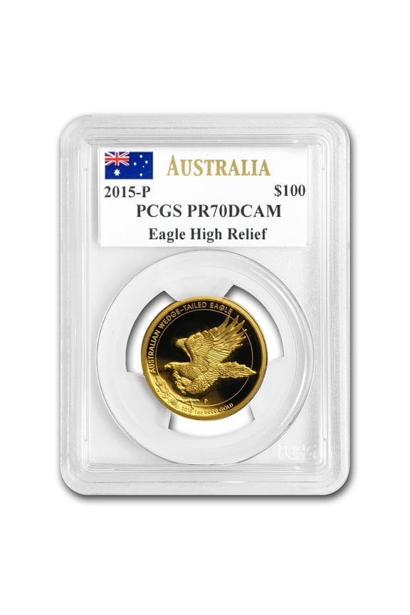 2015 Australia 1 oz Gold Wedge Tailed Eagle PR-70 PCGS (HR)