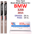 thumbnail image 1 of 2015 BMW 320i Beam Blade Wipers (Set of 2), 1 of 3