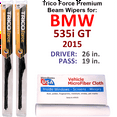 thumbnail image 1 of 2015 BMW 535i GT Performance Beam Wipers (Set of 2), 1 of 3