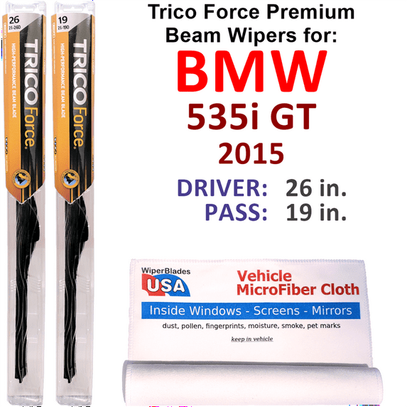 2015 BMW 535i GT Performance Beam Wipers (Set of 2)