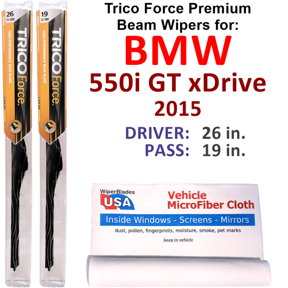 2015 BMW 550i GT xDrive Performance Beam Wipers (Set of 2)