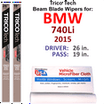 thumbnail image 1 of 2015 BMW 740Li Beam Blade Wipers (Set of 2), 1 of 3