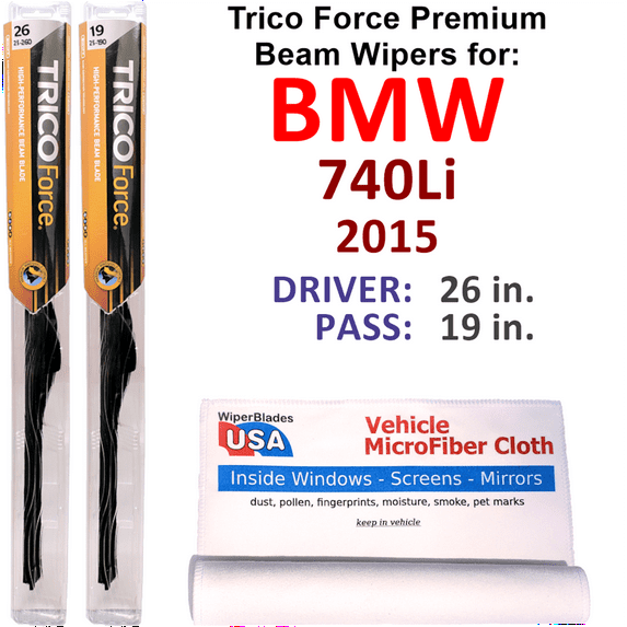 2015 BMW 740Li Performance Beam Wipers (Set of 2)