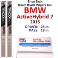 thumbnail image 1 of 2015 BMW ActiveHybrid 7 Beam Blade Wipers (Set of 2), 1 of 3