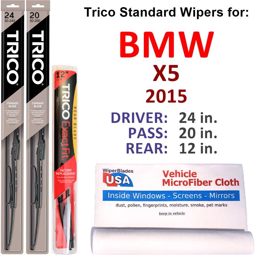 2015 BMW X5 Wiper Blades (Set of 3) w/Rear Wiper
