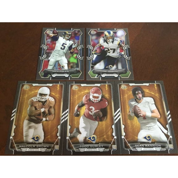 2015 Bowman BLACK Parallel St. Louis Rams Team Set 5 Cards Todd Gurley RC