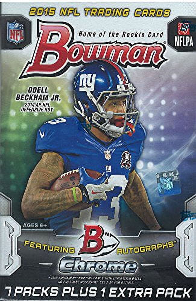 NFL 2015 Bowman Chrome Football Cards Trading Card Blaster Box