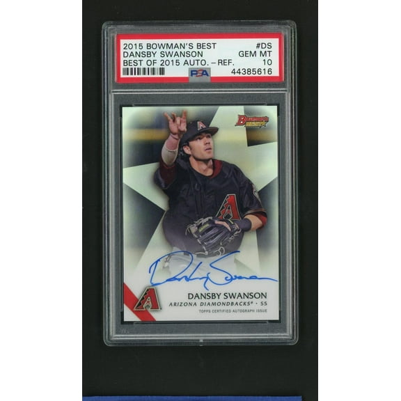 2015 Bowman's Best Best of 2015 Autographs #DS Dansby Swanson Refractor PSA 10