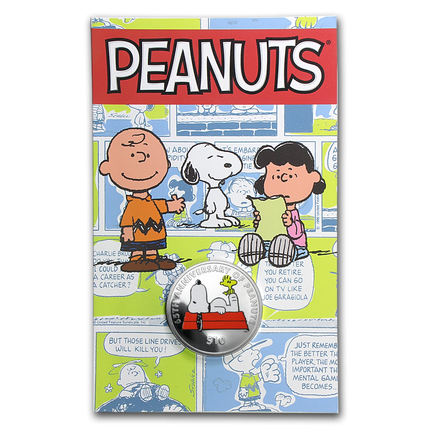 2015 British Virgin Islands .84 oz Silver $10 65th Ann of Peanuts