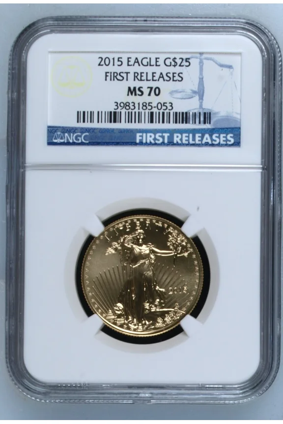 2015 Bullion $25 Gold Eagle 1/2 oz NGC MS-70 FIRST RELEASES
