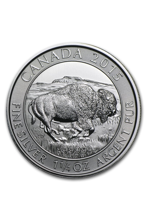 2015 Canada 1.25 oz Silver $8 Bison BU