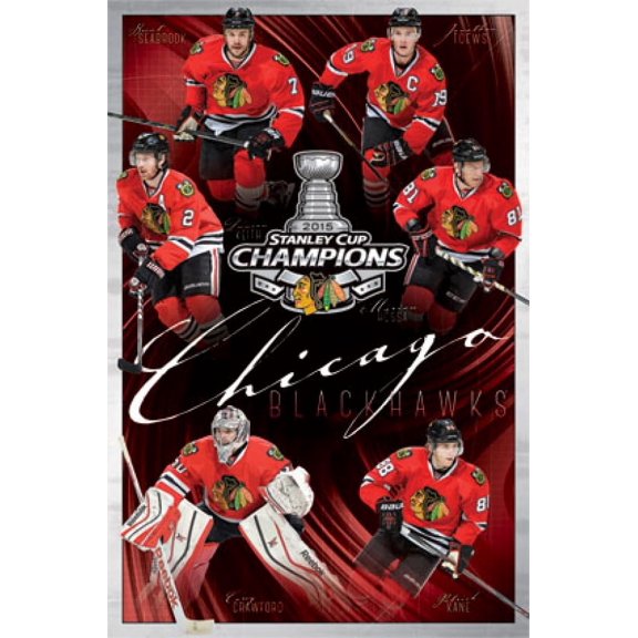 2015 Chicago Blackhawks Stanley Cup - Champs Poster Print (24 x 36)