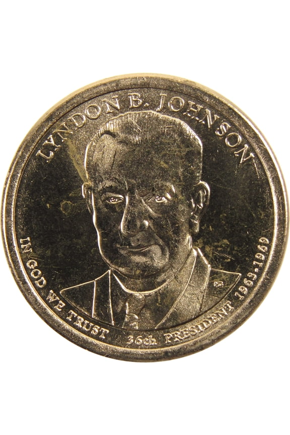 2015 D Lyndon B Johnson Presidential Dollar BU Uncirculated $1 Coin