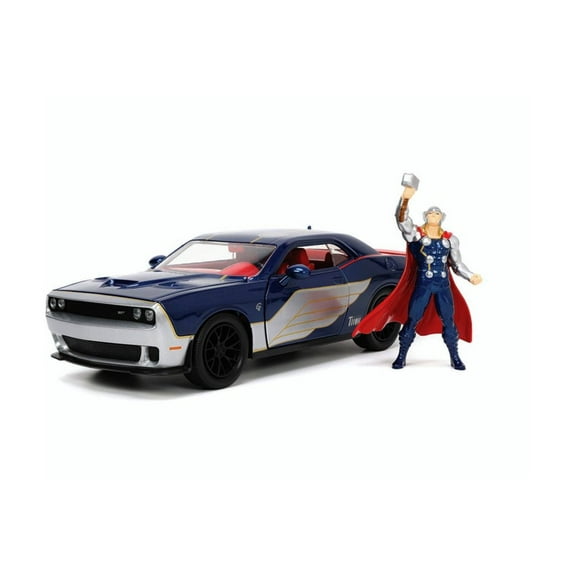 2015 Dodge Challenger SRT Hellcat w/ Thor Diecast Figure - Jada Toys 32186 - 1/24 Scale Diecast Car