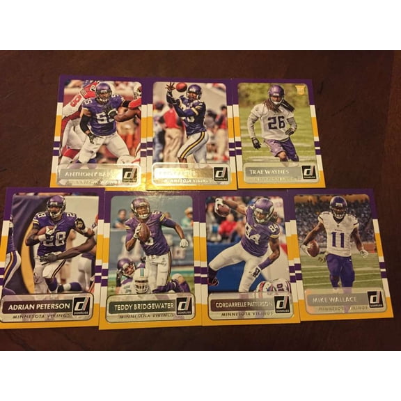 2015 Donruss FB Minnesota Vikings Base Team Set Mint