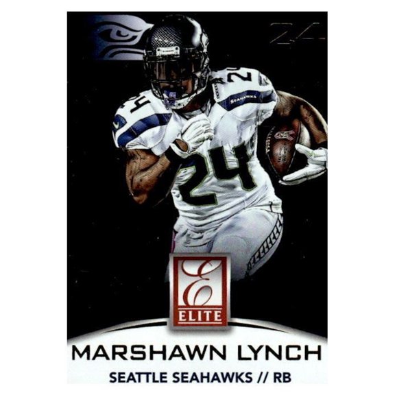 2015 Donruss Elite Football Card Seattle Seahawks Marshawn Lynch #33