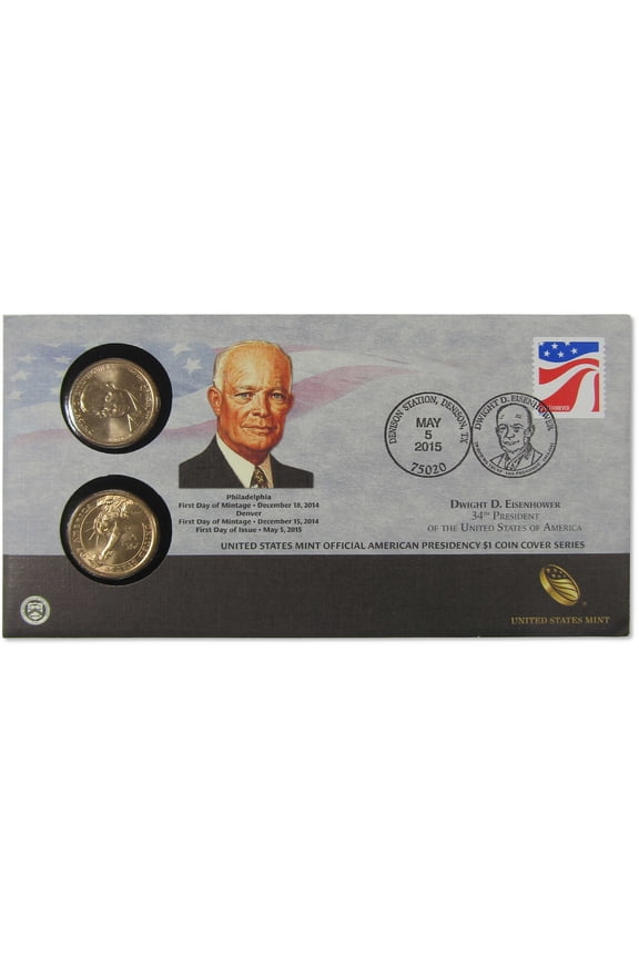 2015 Dwight Eisenhower American Presidency $1 Coin Cover SKU:CPC9875