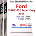 thumbnail image 1 of 2015 Ford E350 E-350 Super Duty Wiper Blades (Set of 2), 1 of 3