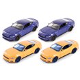 thumbnail image 1 of 2015 Ford Mustang Hardtop, Orange & Blue - Showcasts 37508 - 1/24 Scale Set of 4 Diecast Model Cars, 1 of 2