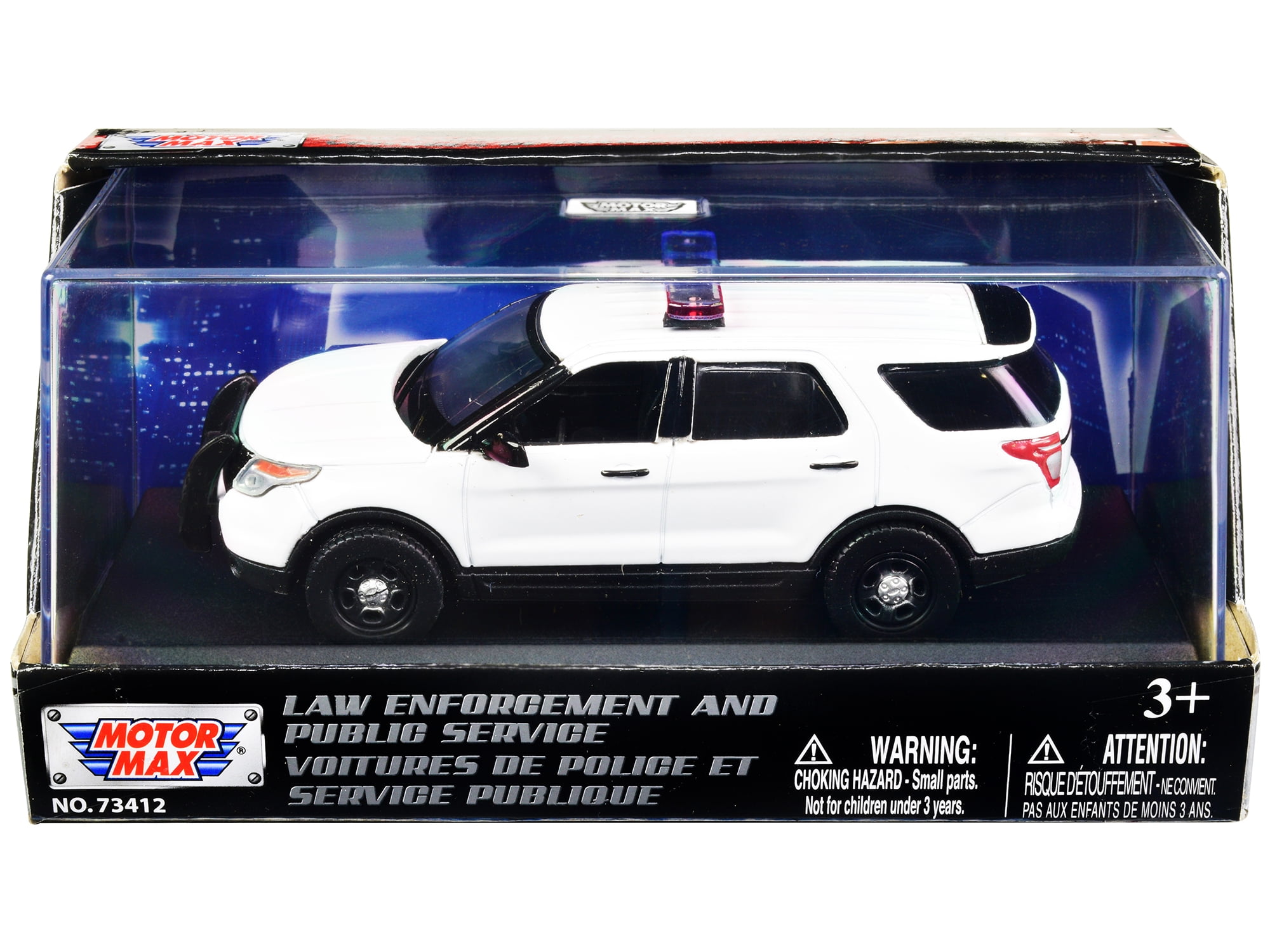 2015 Ford Police Interceptor Utility Plain White 1 43 Diecast Model Car by Motormax Walmart