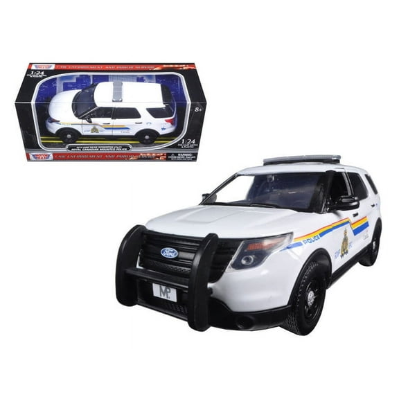 2015 Ford Police Interceptor Utility w/ Light Bar "RCMP Royal Canadian Mounted Police" White 1/24 Diecast Model Car by Motormax