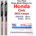 thumbnail image 1 of 2015 Honda Civic Beam Blade Wipers (Set of 2), 1 of 3