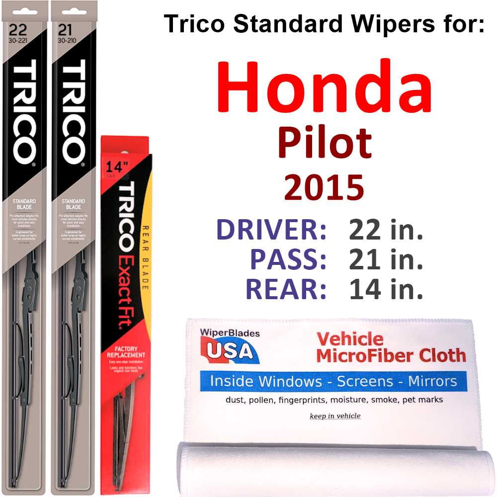 2015 honda odyssey 2024 wiper blade size