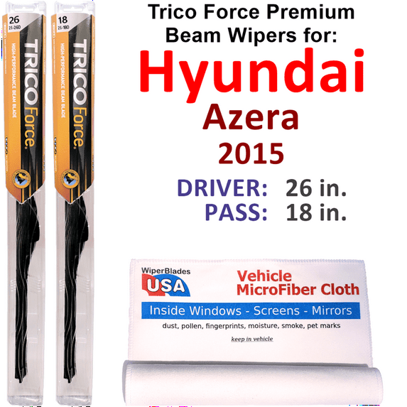 2015 Hyundai Azera Performance Beam Wipers (Set of 2)
