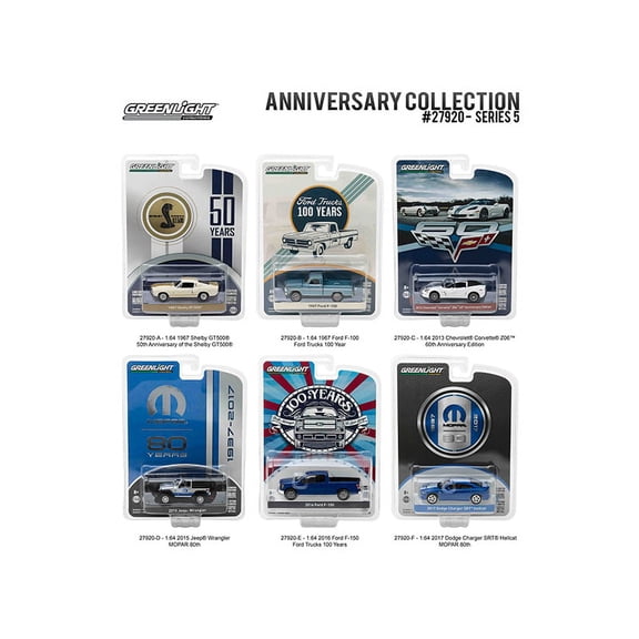 Box of 6 Black Bandit Series 31, Black - Greenlight 28190/6 - 1/64 Scale Diecast Model Cars