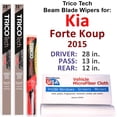 thumbnail image 1 of 2015 Kia Forte Koup Beam Blade Wipers (Set of 3) w/Rear Wiper, 1 of 4