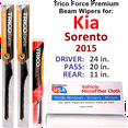 thumbnail image 1 of 2015 Kia Sorento Performance Beam Wipers (Set of 3) w/Rear Wiper, 1 of 3