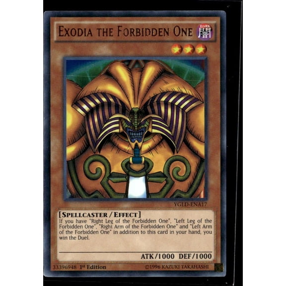 2015 Konami Yu-Gi-Oh Yugi's Legendary Decks Exodia The Forbidden One 1st Edition Trading Card