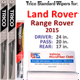 thumbnail image 1 of 2015 Land Rover Range Rover Wiper Blades (Set of 3) w/Rear Wiper, 1 of 3