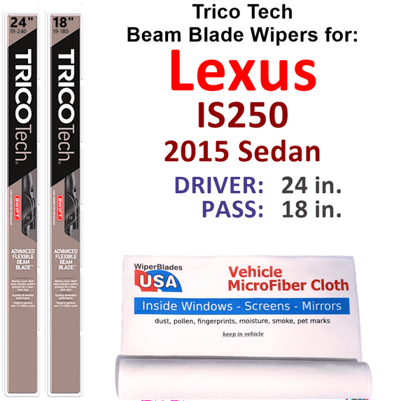 2015 Lexus IS250 Beam Blade Wipers (Set of 2)