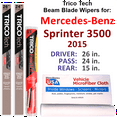 thumbnail image 1 of 2015 Mercedes-Benz Sprinter 3500 Beam Blade Wipers (Set of 3) w/Rear Wiper, 1 of 3
