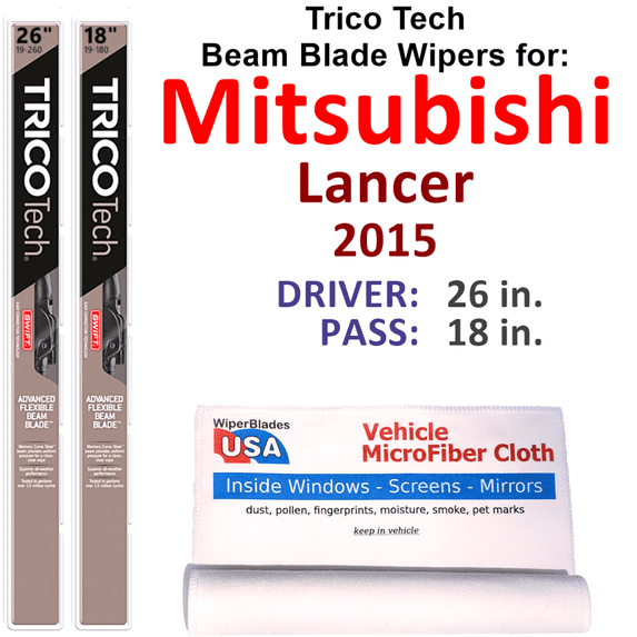2015 Mitsubishi Lancer Beam Blade Wipers (Set of 2)