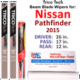 thumbnail image 1 of 2015 Nissan Pathfinder Beam Blade Wipers (Set of 3) w/Rear Wiper, 1 of 3