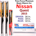 thumbnail image 1 of 2015 Nissan Quest Performance Beam Wipers (Set of 3) w/Rear Wiper, 1 of 3