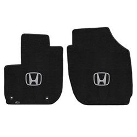 2015-On Fit Ebony Ultimat with H Silver Logo Mats - Ebony - 2 Piece