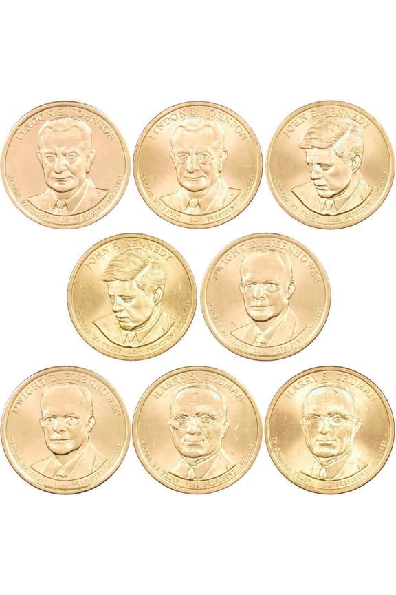 2015 P&D Presidential Dollar 8 Coin Set BU Uncirculated Mint State $1
