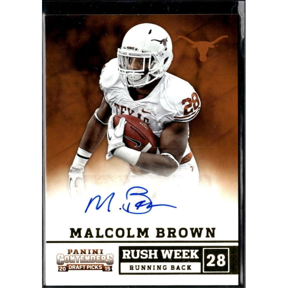 2015 Panini Contenders Draft Picks Rush Week Malcolm Brown #14