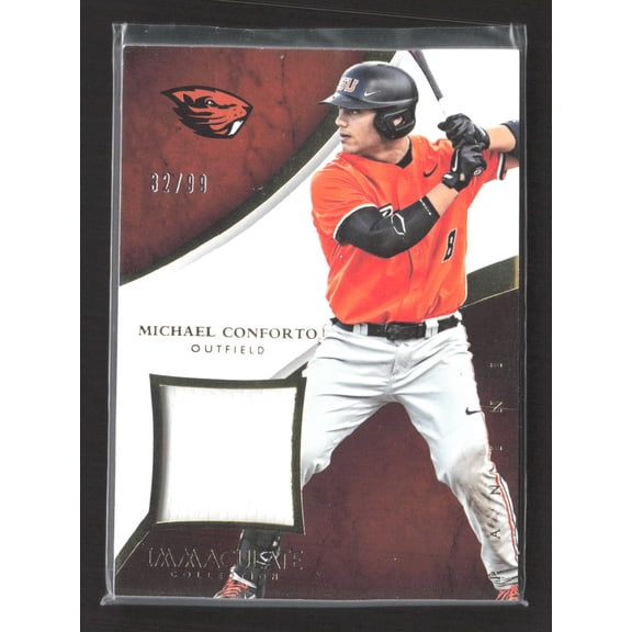 2015 Panini Immaculate Michael Conforto #6 32/99 Player-Worn Material Baseball Card