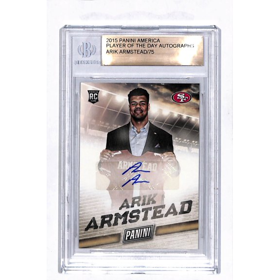 2015 Panini Player of the Day Arik Armstead #AA San Francisco 49ers NFL Autographed Football Trading Card