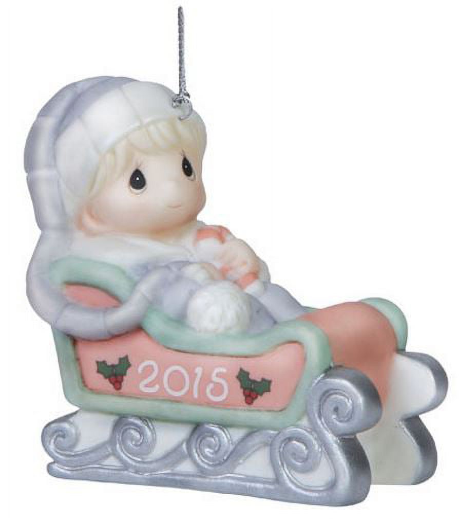2015 Precious Moments Blue Baby Boys First Christmas Porcelain