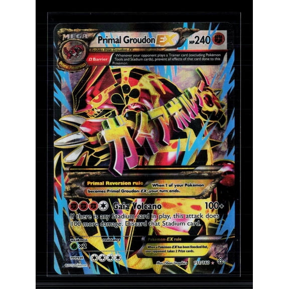 2015 Primal Clash Primal Groudon EX Holo Rare FA #151/160